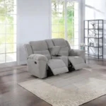 Gilson Gray Loveseat Recliner By Coaster Furniture - Image 2