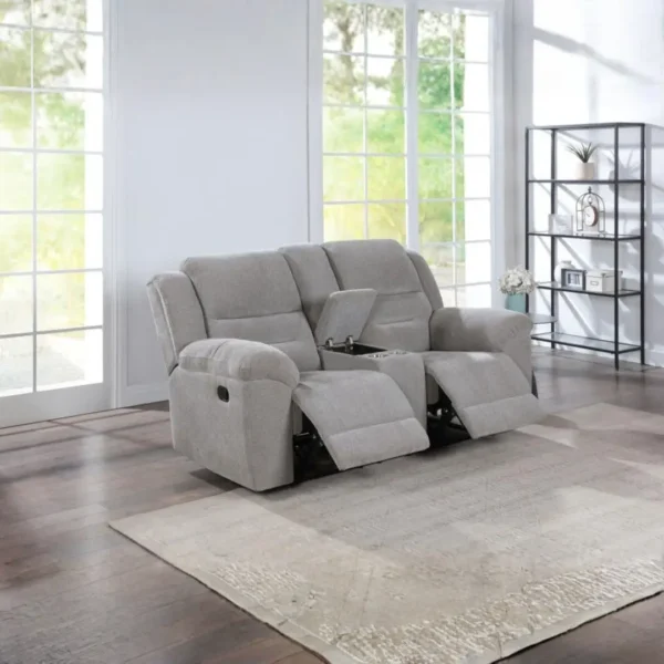Gilson Gray Loveseat Recliner By Coaster Furniture - Image 2