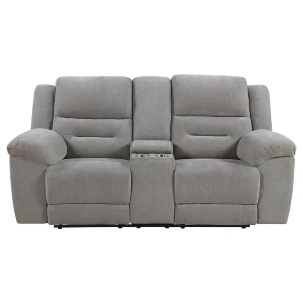 Gilson Gray Loveseat Recliner By Coaster Furniture - Image 3