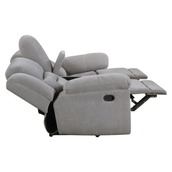 Gilson Gray Loveseat Recliner By Coaster Furniture - Image 4