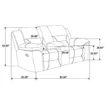 Gilson Gray Loveseat Recliner By Coaster Furniture - Image 6