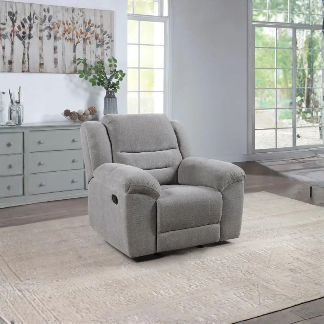 Gilson Chenille Gray Recliner By Coaster Furniture | U-Trade Furniture Gilson Chenille Gray Recliner By Coaster Furniture - Image 1