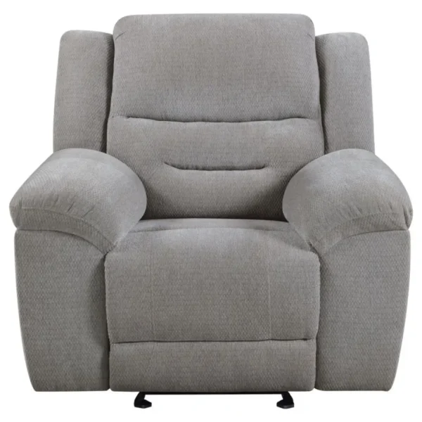 Gilson Chenille Gray Recliner By Coaster Furniture - Image 3