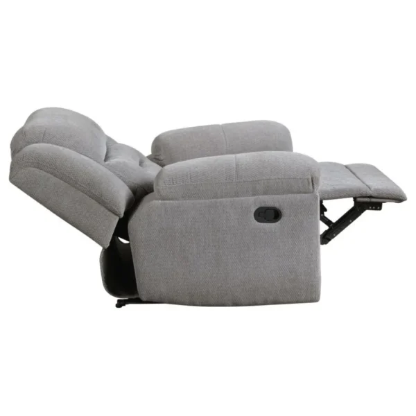 Gilson Chenille Gray Recliner By Coaster Furniture - Image 4