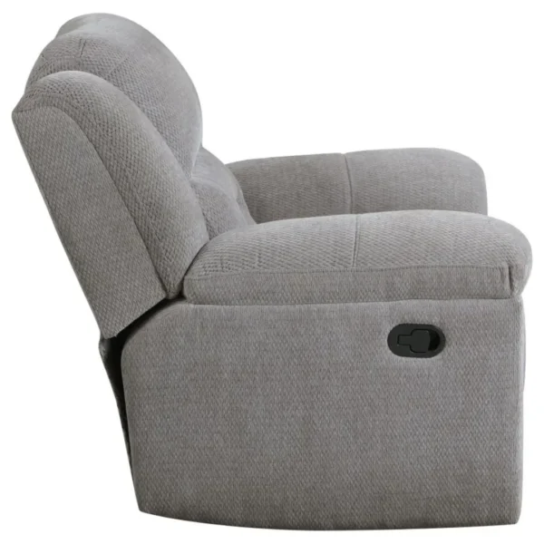 Gilson Chenille Gray Recliner By Coaster Furniture - Image 5
