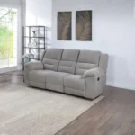 Gilson Gray Sofa Reclining Set By Coaster Furniture - Image 3
