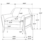 Vaughn Upholstered Wood Armchair By Coaster Furniture - Image 6
