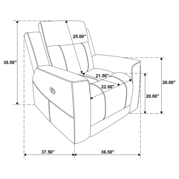 Brentwood Upholstered Rocking Recliner By Coaster Furniture - Image 7
