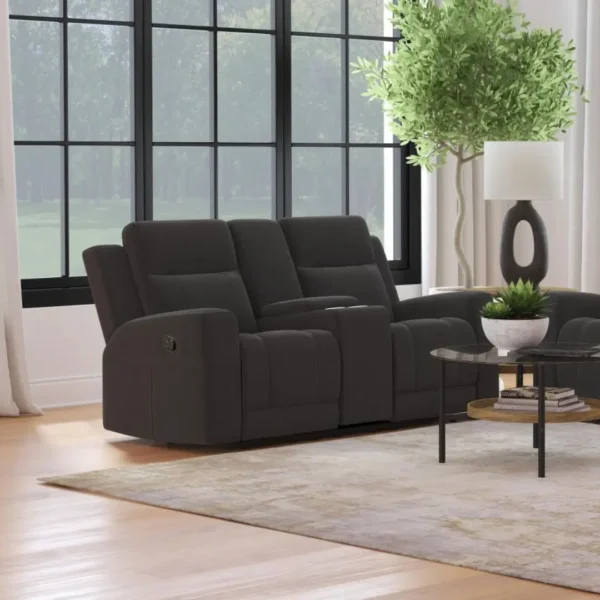 Brentwood Manual Reclining Loveseat By Coaster Furniture - Image 2