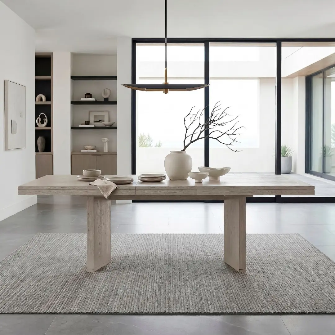 Tundra White Extendable Dining Room Table By Homelegance | U-Trade Furniture Tundra White Extendable Dining Room Table By Homelegance - Image 1