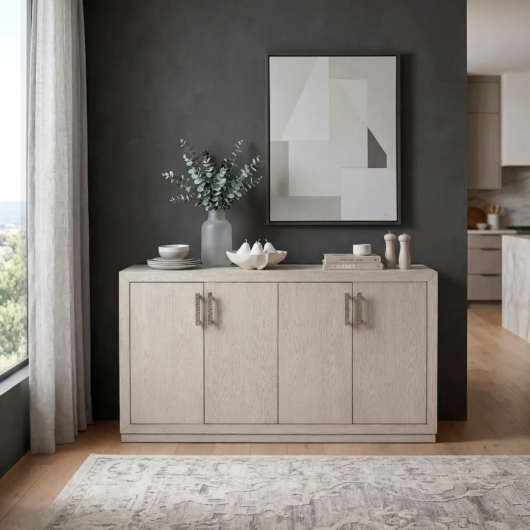 Tundra White Dining Server Cabinet By Homelegance | U-Trade Furniture Tundra White Dining Server Cabinet By Homelegance - Image 1