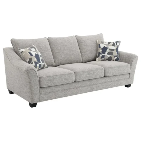 Tomkins Light Gray Sofa Set By Coaster Furniture - Image 3