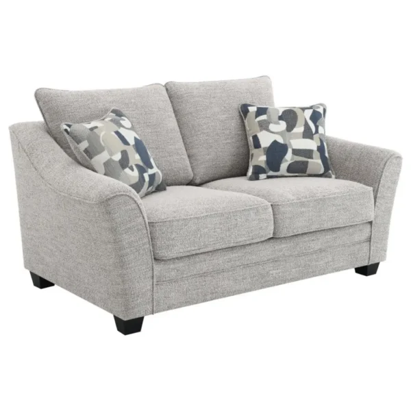 Tomkins Light Gray Sofa Set By Coaster Furniture - Image 4