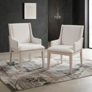 Tundra Upholstered Dining Arm Chair Set Of 2 By Homelegance