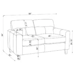 Scotland Faux Leather Loveseat By Coaster Furniture - Image 6