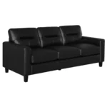 Scotland Faux Leather Sofa By Coaster Furniture - Image 3