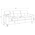 Scotland Faux Leather Sofa By Coaster Furniture - Image 6