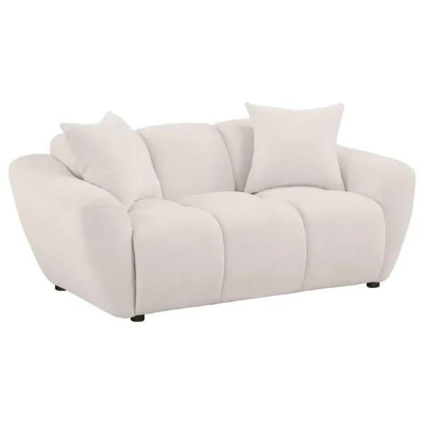 Destino Greige Plush Loveseat By Coaster Furniture - Image 2