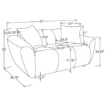 Destino Greige Plush Loveseat By Coaster Furniture - Image 6