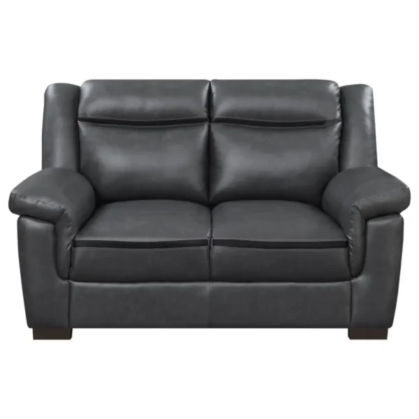 Arabella 3-Piece Gray Living Room Sofa Set By Coaster Furniture - Image 3