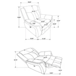 Lawrence Charcoal Glider Recliner By Coaster Furniture - Image 5