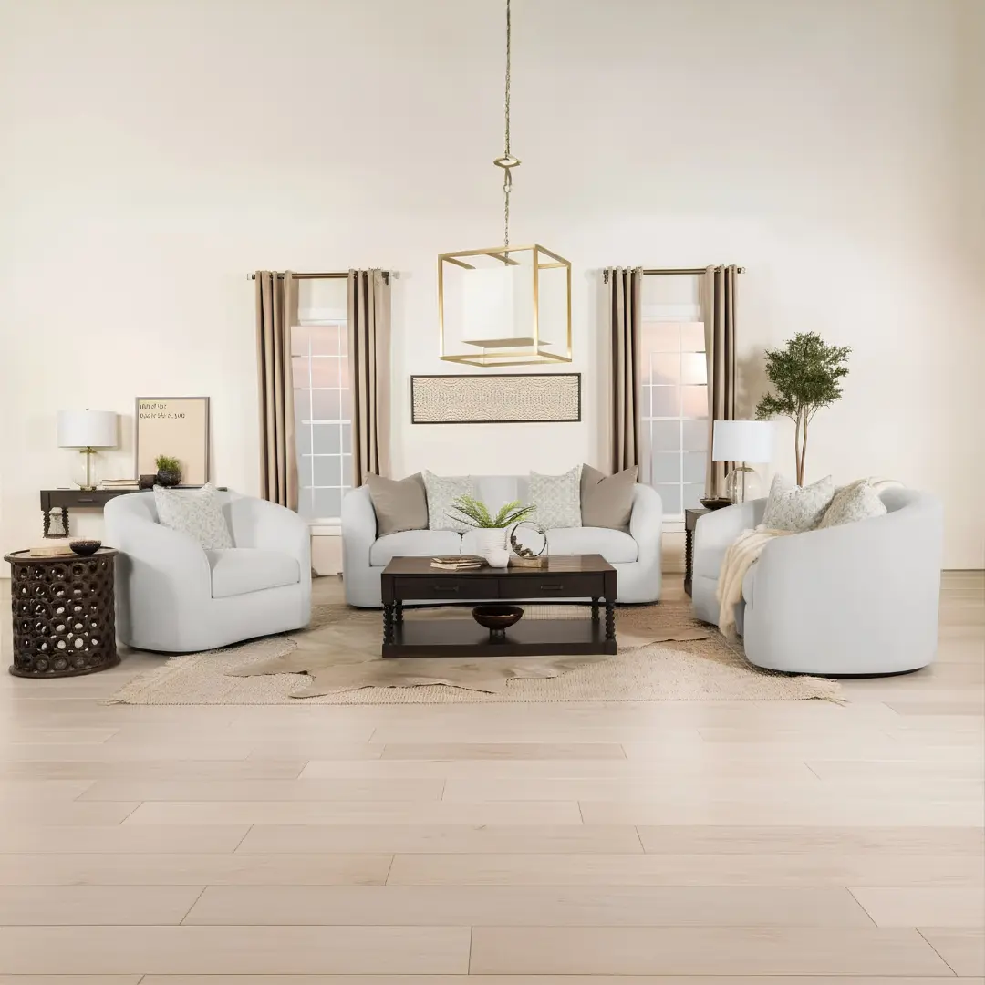Rainn 3-Piece Boucle Sofa Set By Coaster Furniture | U-Trade Furniture Boucle Sofa Set