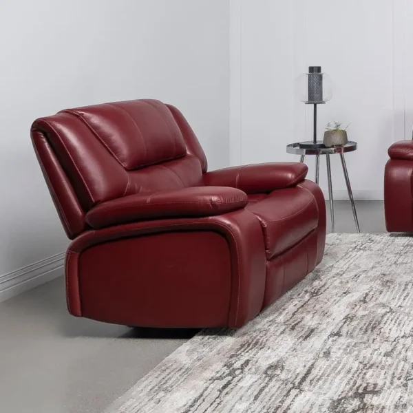 Camila 3 Piece Leather Reclining Sofa Set By Coaster Furniture - Image 5