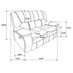Camila Loveseat Recliner Sofa By Coaster Furniture - Image 8