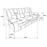 Camila Manual Recline Sofa By Coaster Furniture - Image 8