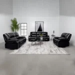 Camila 3 Piece Leather Reclining Sofa Set By Coaster Furniture - Image 4