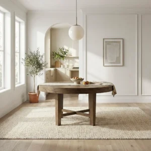 Round Wood Dining Table