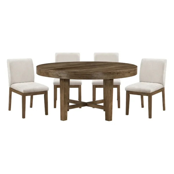 Matisse Round Dining Room Table And Chairs 5PC Set By Homelegance - Image 2