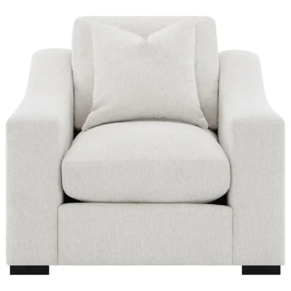 Ashlyn Fabric Upholstered Track Arm Chair Sand By Coaster Furniture - Image 2