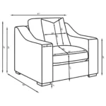 Ashlyn Fabric Upholstered Track Arm Chair Sand By Coaster Furniture - Image 6
