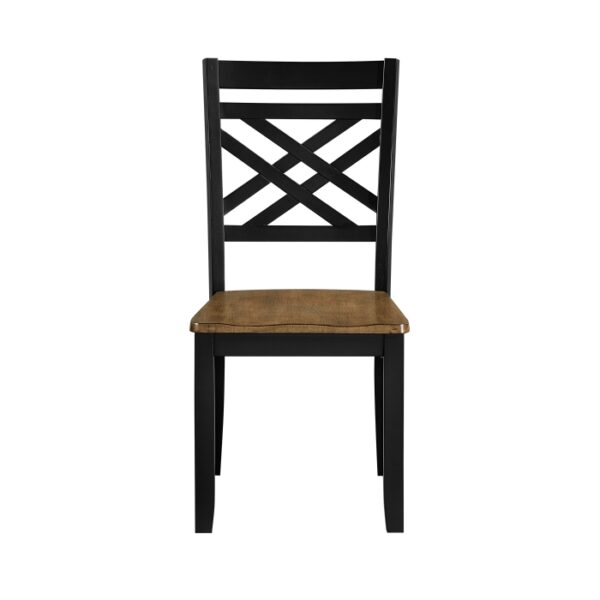 Tyler Transitional 7 Piece brown and black Dining Set By Homelegance - Image 3