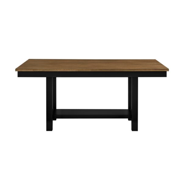 Tyler Transitional 7 Piece brown and black Dining Set By Homelegance - Image 5