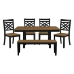 Tyler Transitional Dining Table Set With Bench By Homelegance - Image 2