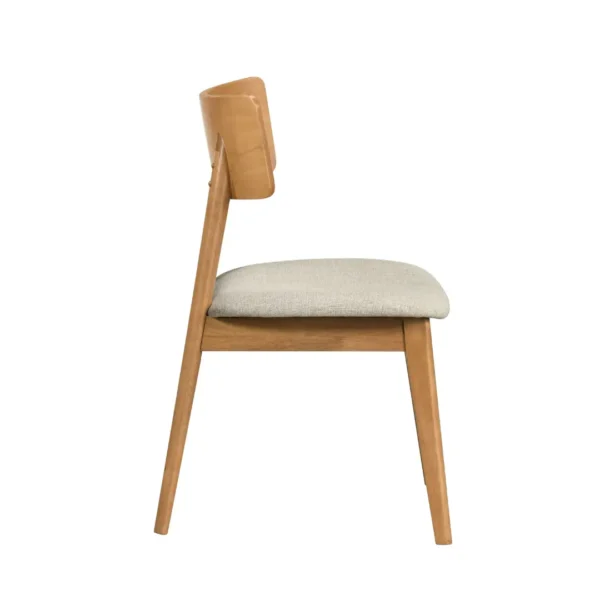 Oak Finish Mid-Century Dining Chair Set Of 2 By Homelegance - Image 3