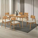 Oak Finish Mid-Century Dining Chair Set Of 2 By Homelegance - Image 6