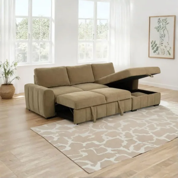Pastrana Upholstered Sectional Sleeper Sofa By Coaster Furniture - Image 4