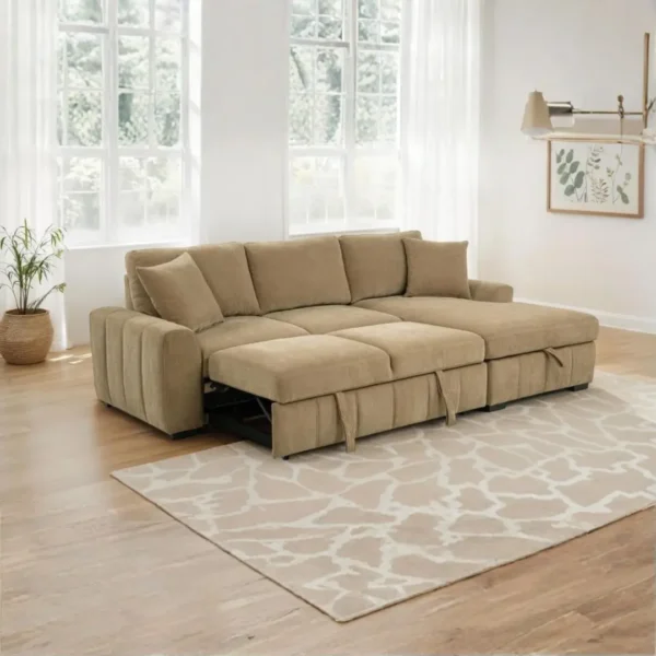 Pastrana Upholstered Sectional Sleeper Sofa By Coaster Furniture - Image 6