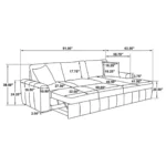 Pastrana Upholstered Sectional Sleeper Sofa By Coaster Furniture - Image 14
