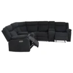 Hagen Sectional Recliner Sofa Steel Grey By Coaster Furniture - Image 4