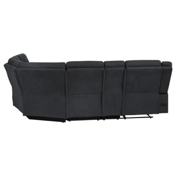 Hagen Sectional Recliner Sofa Steel Grey By Coaster Furniture - Image 5