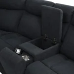 Hagen Sectional Recliner Sofa Steel Grey By Coaster Furniture - Image 9