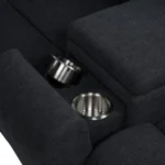 Hagen Sectional Recliner Sofa Steel Grey By Coaster Furniture - Image 10
