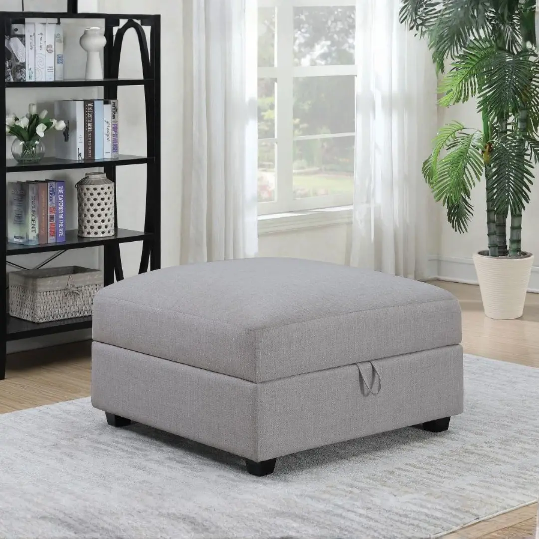 Cambria Gray Storage Ottoman By Coaster Furniture | U-Trade Furniture Cambria Gray Storage Ottoman By Coaster Furniture - Image 1