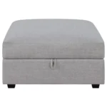 Cambria Gray Storage Ottoman By Coaster Furniture - Image 3
