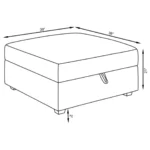 Cambria Gray Storage Ottoman By Coaster Furniture - Image 5