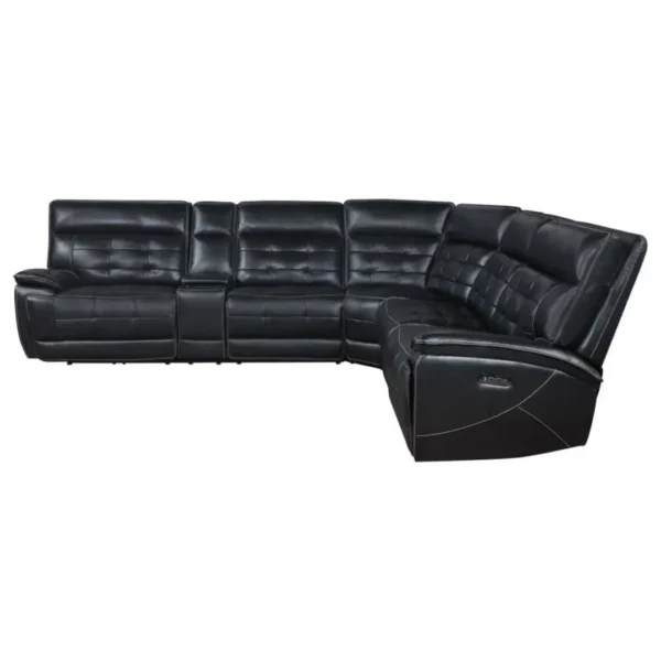 Hewitt Reclining Leather Sectional Sofa By Coaster Furniture - Image 4